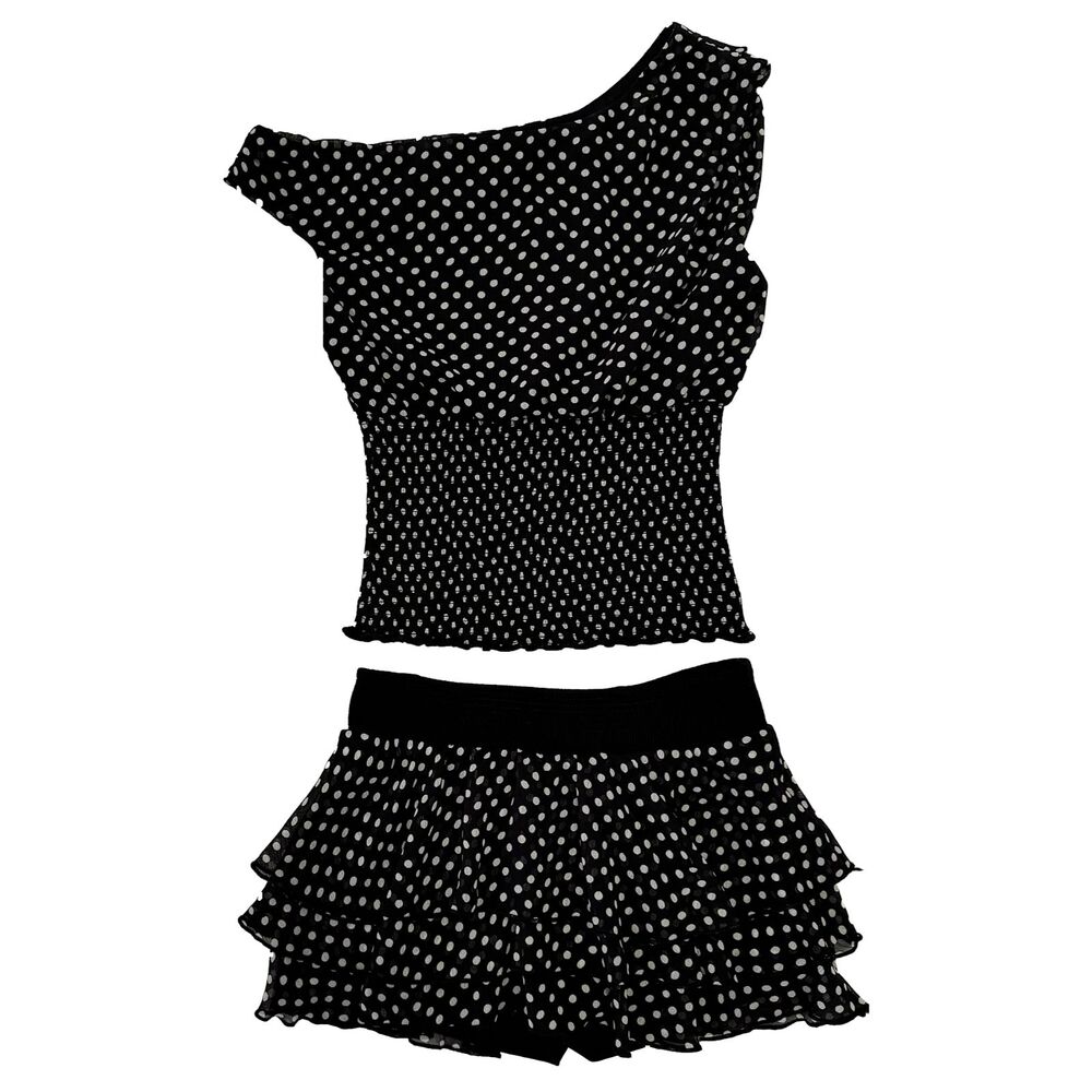 princess polly black polka dot set